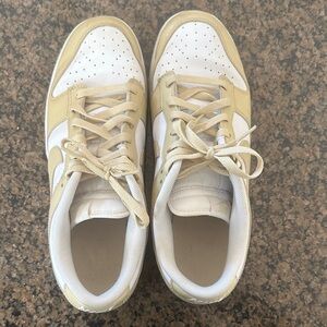 Men’s Nike Dunk Low in Beige and White Sneakers